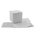 High Gloss White Folding Gift Box (4"x4"x4")